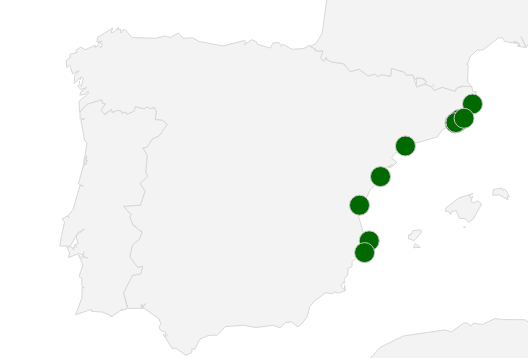 Uitstap plaatsen Spanje